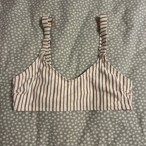 Striped Brown and White Bralette
